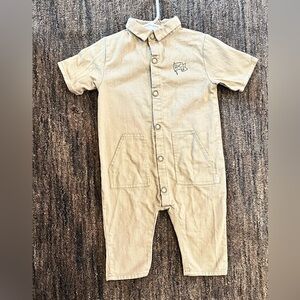 EUC - Rylee + Cru Rhett Baby Jumpsuit. Color Fern. Size 6-12 M.